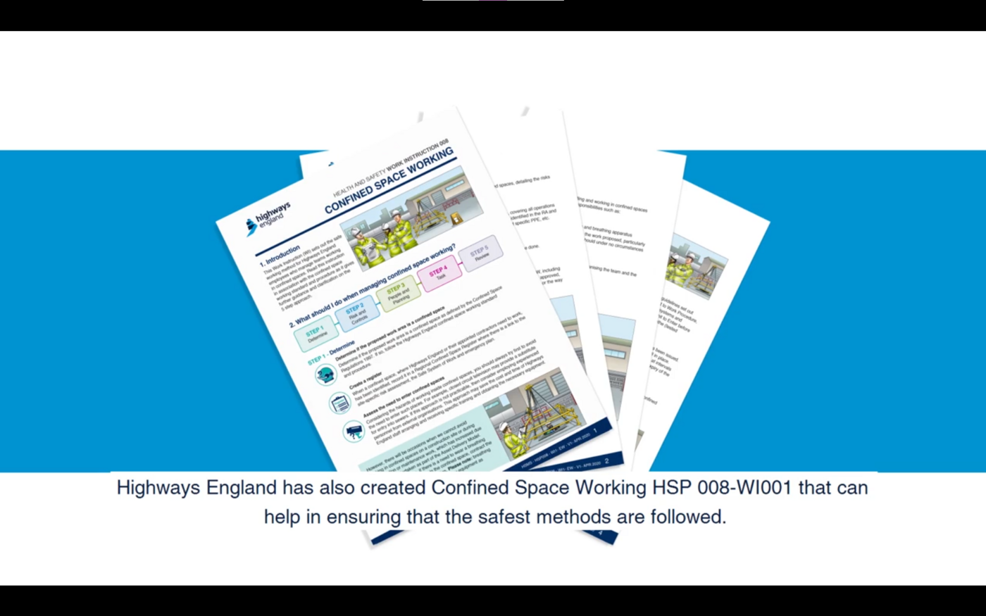 Highways England Confined Spaces E-Learning Key Messages screen