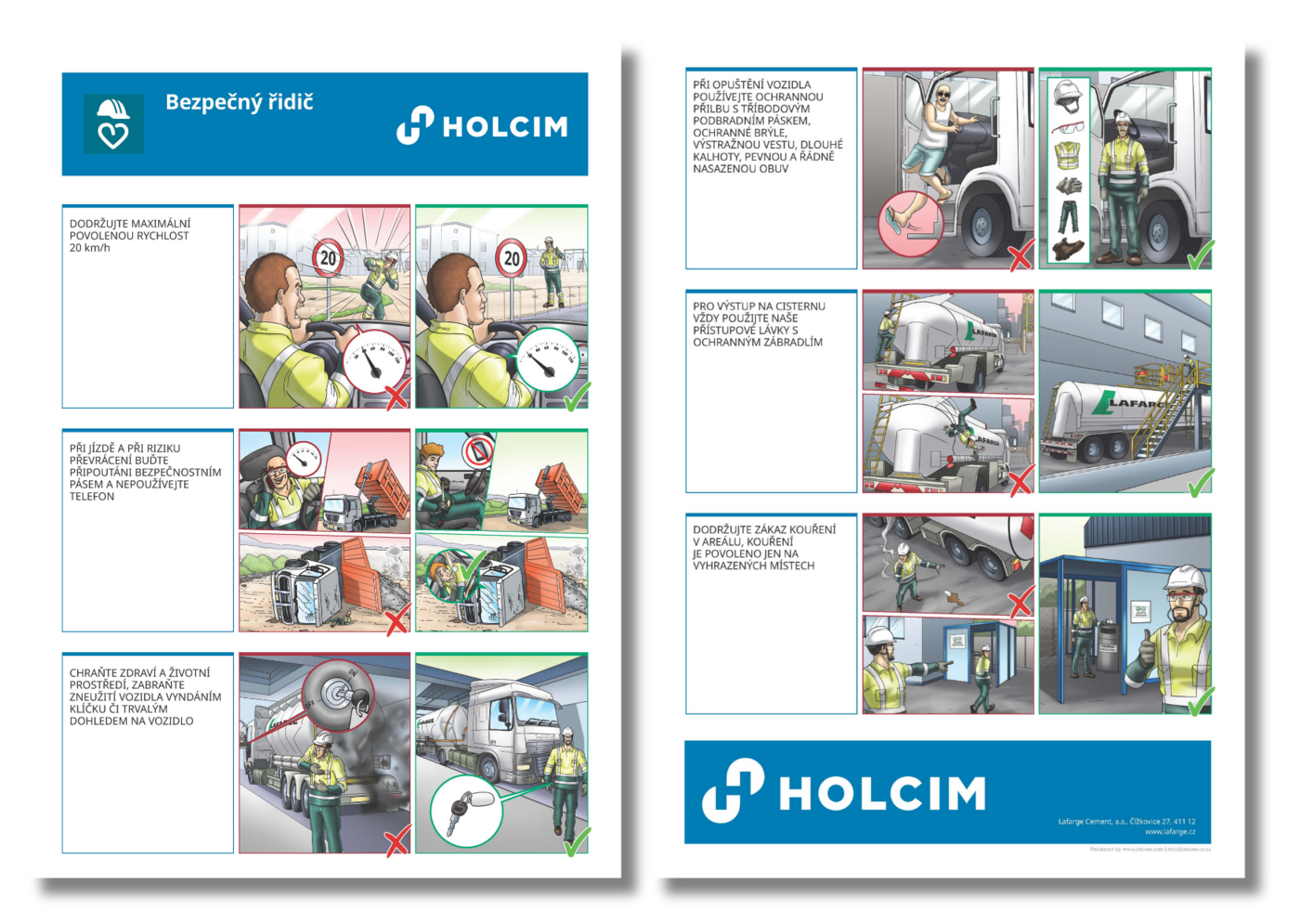Holcim Safe Driving Practices booklet — Czech Republic regional adaptation