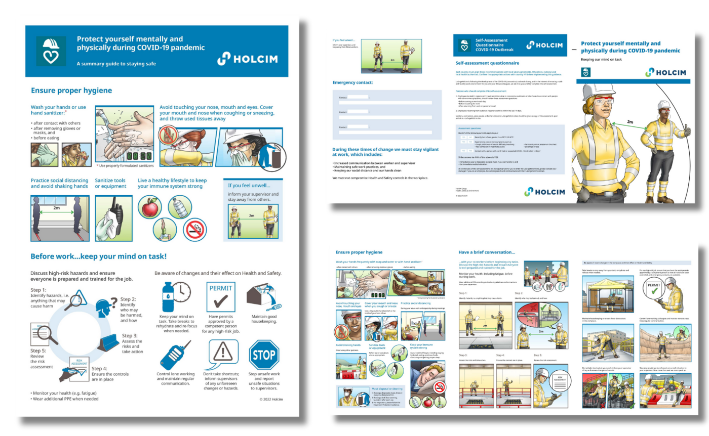 Holcim COVID-19 specific poster and guide for workforce protection