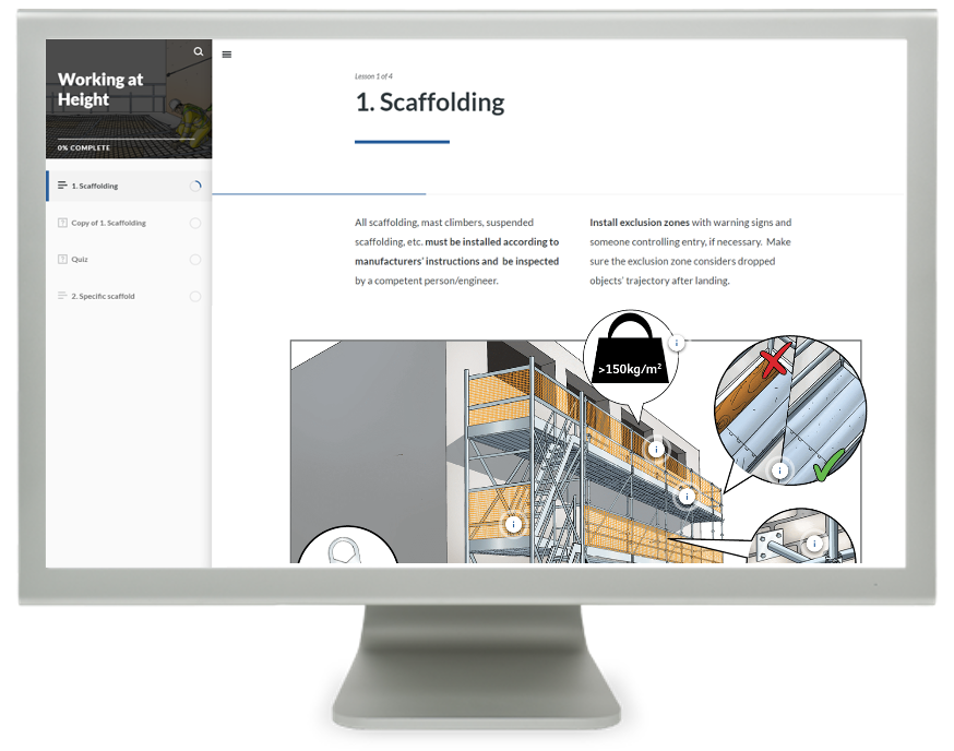 VINCI e-learning module on the LMS platform