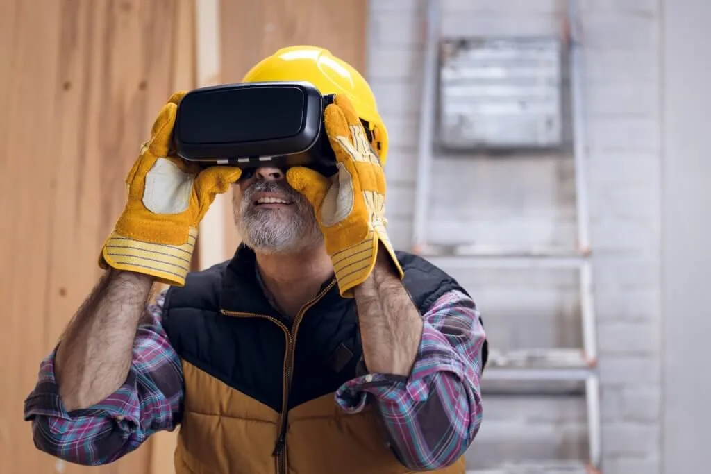 Worker using a Jincom VR safety simulation