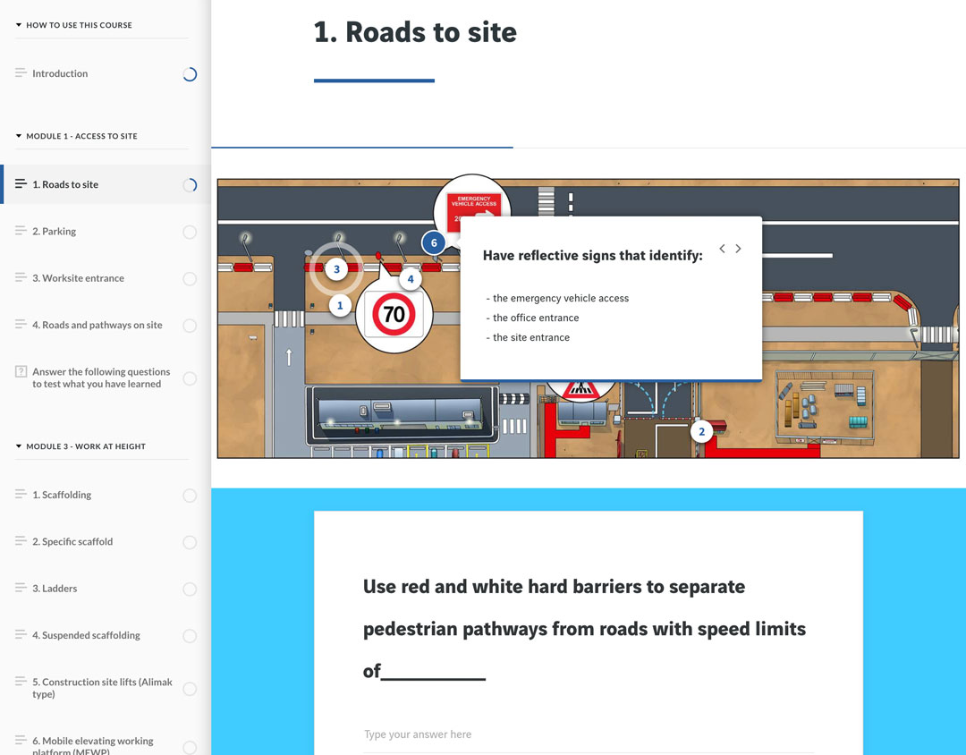 VINCI Construction e-learning module — screen 2
