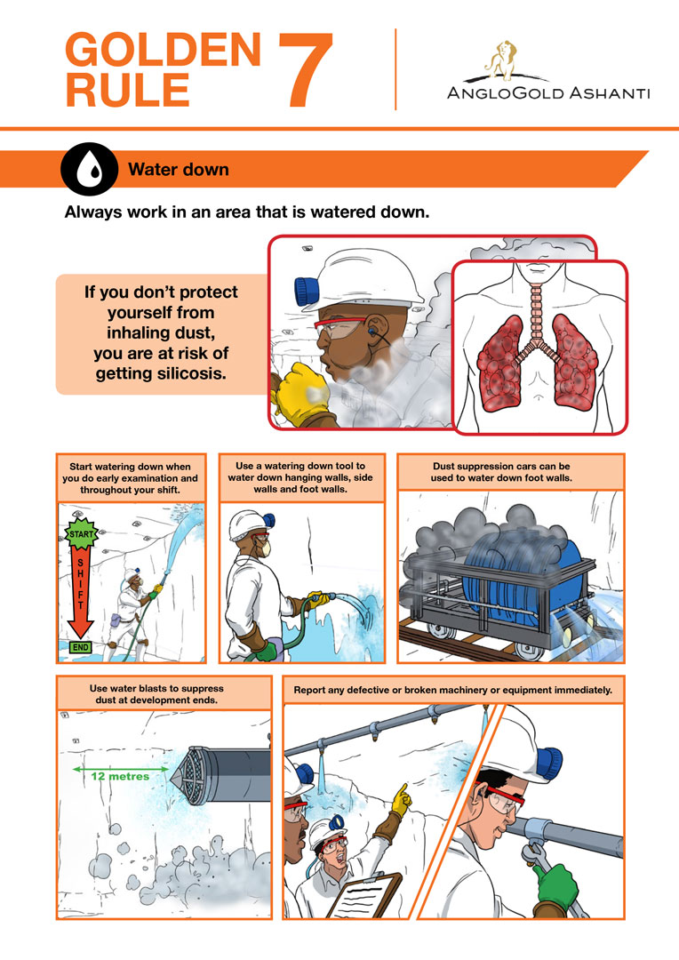 AngloGold Ashanti Golden Rule 7 key message poster
