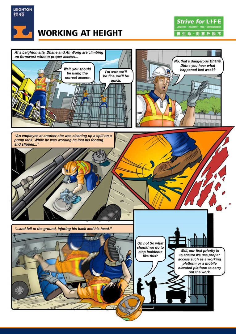 Leighton Asia safety comic Issue 1 — English edition