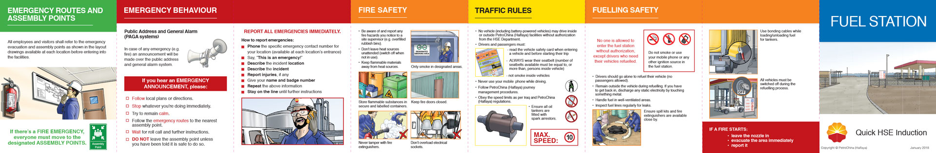 PetroChina visitor safety Z-fold brochure — panel 2
