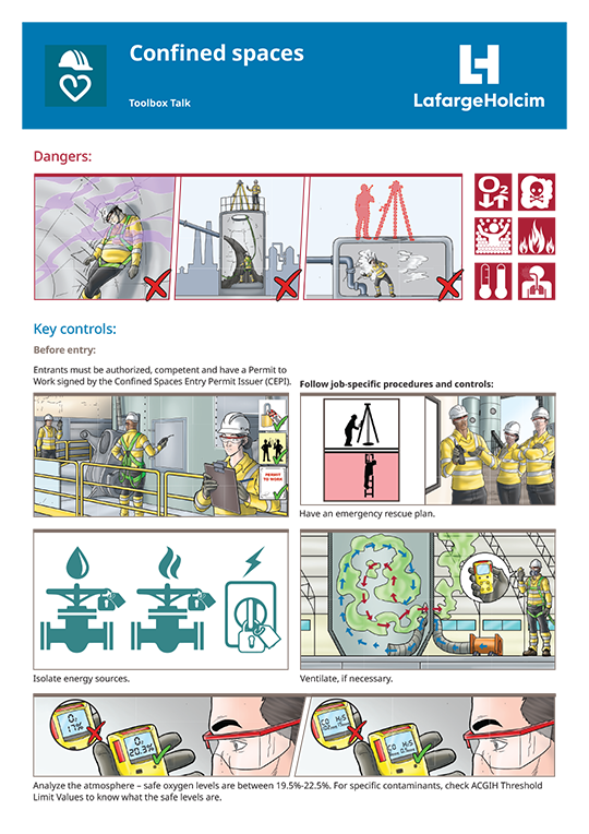 LafargeHolcim confined spaces toolbox talk — page 1