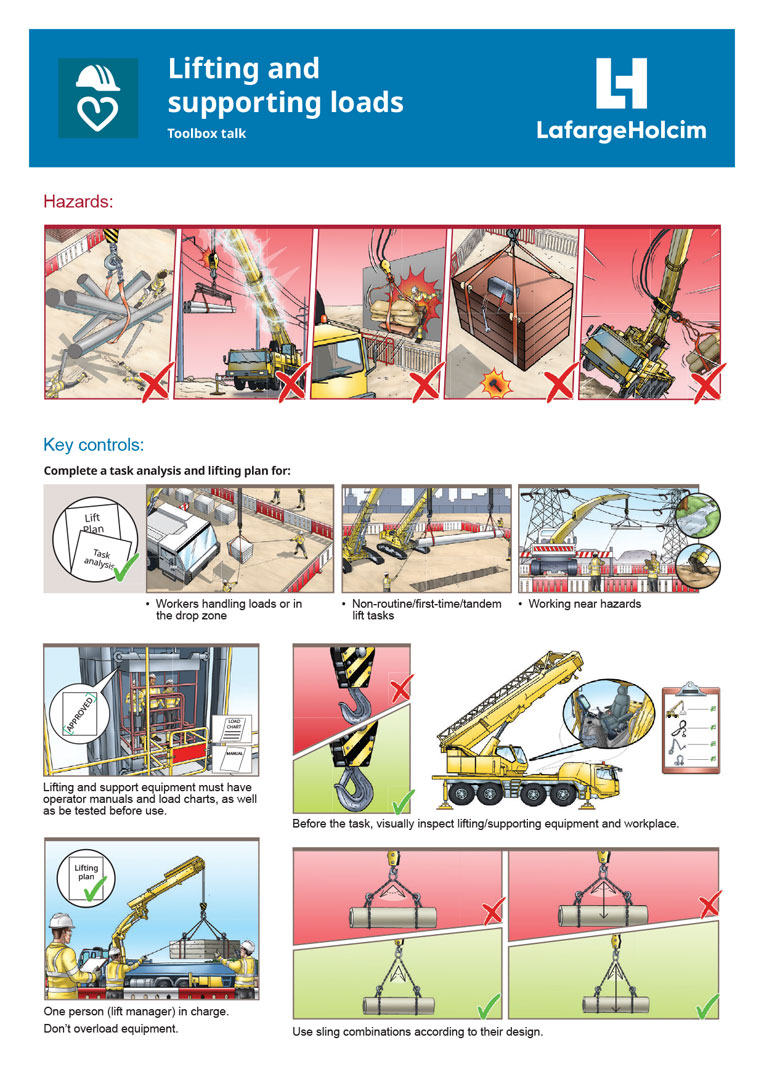 Holcim lifting & supporting loads toolbox talk — page 1
